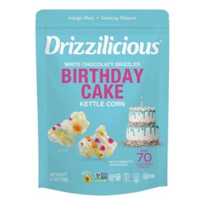 Drizzilicious Birthday Cake Drizzle Popcorn 4.5oz 6ct